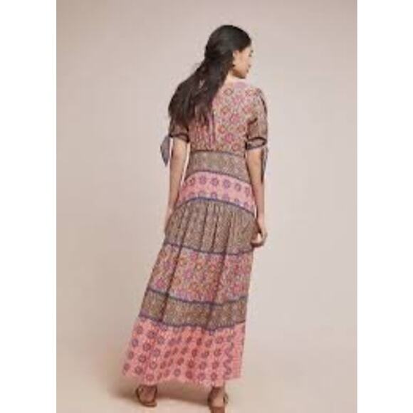 Maeve by Anthropologie Eder Tiered Floral Maxi Dress Size 4P - Picture 5 of 8